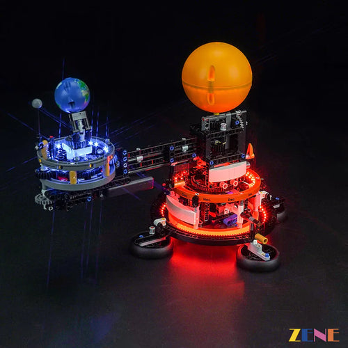 Lego Planet Earth and Moon in Orbit Motor