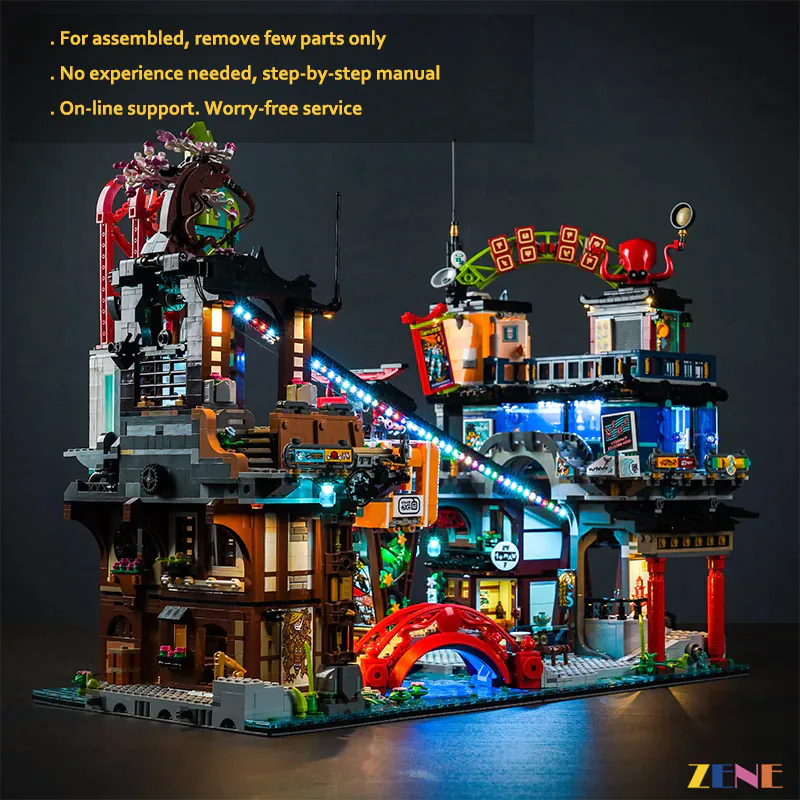 ZENE Bricks Ninjago City Markets Light Kit