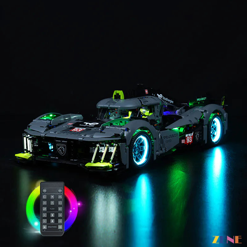 Light Kit for LEGO PEUGEOT 9X8 24H Le Mans Hybrid Hypercar #42156 (Ver. 2)