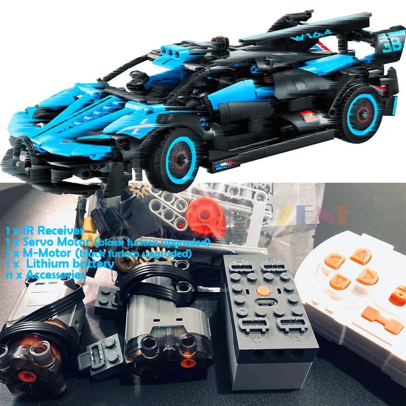 Power Functions for LEGO Bugatti Bolide Agile Blue #42162 RC