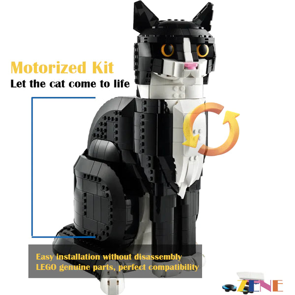 Motorized Kit for LEGO Tuxedo Cat Pet #21349 Power Functions