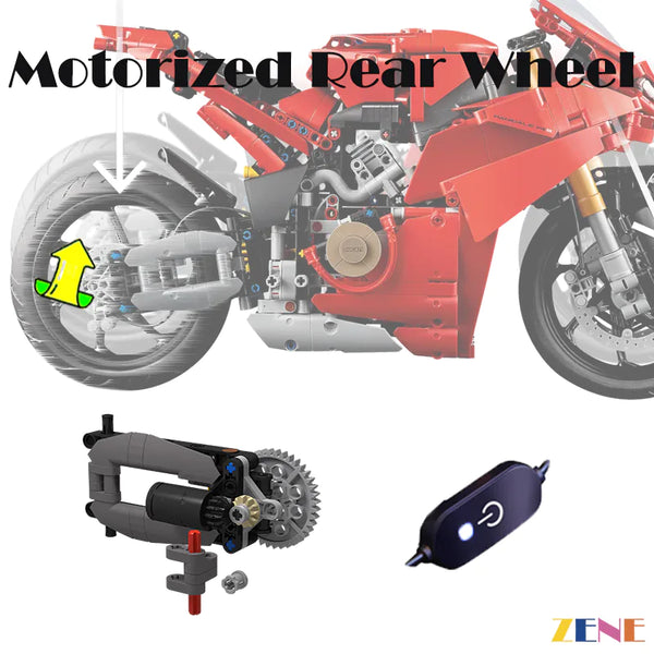 Motorized Kit for LEGO Ducati Panigale V4S Motorcycle #42202 Power Functions