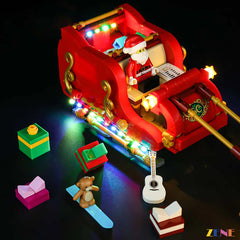 Santa Sleigh and Reindeer Lego Lights