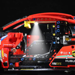 Lego Ferrari 488 Gte With Light Kit