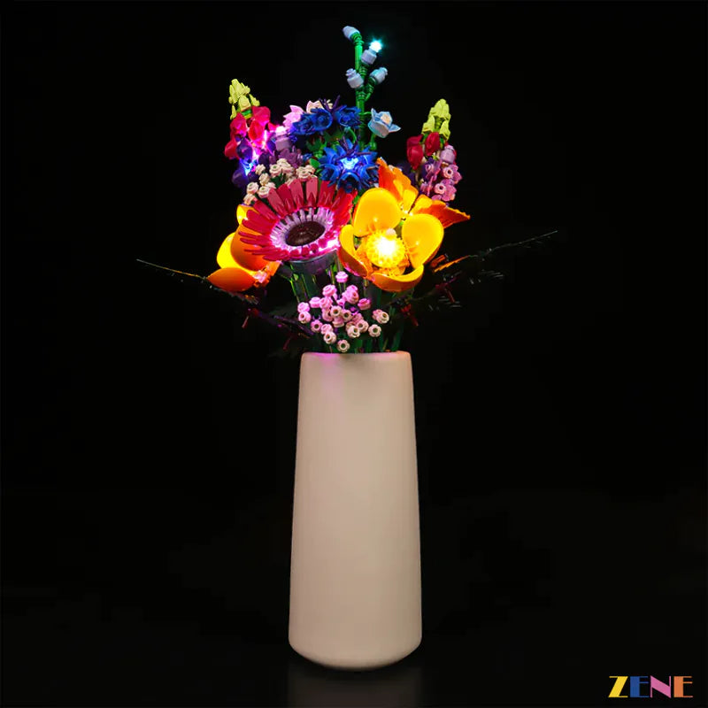 ZENE Lego Wildflower Bouquet 10313 w Light Kit